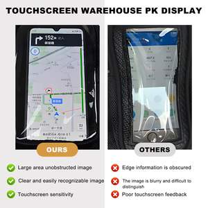 Sacoche de réservoir de moto magnétique avec pochette étanche pour téléphone à écran tactile en tissu Oxford - Product Image 3