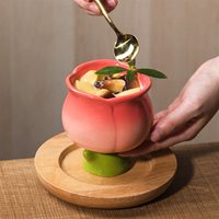 Charmantes tasses en céramique inspirées des tulipes de couleur personnalisée sans poignée tasse florale de décor à la maison parfaite pour les moments de café et de thé
