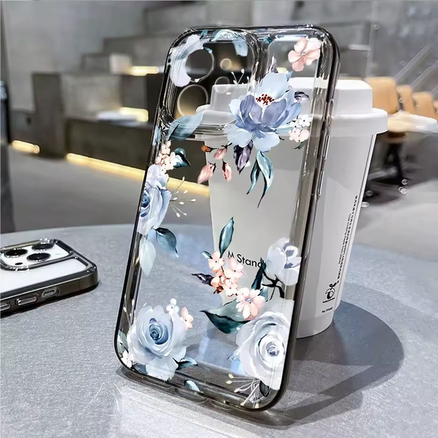 Floral Design Phone Case Anti Drop Protection Clear Back Cover for Asus Zenfone 11 Ultra 10 9