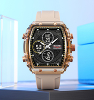 Jam Tangan Digital Sport SKMEI 2602 Desain Baru Dual Time Chronograph dengan Alarm, Tali Silikon, Modis
