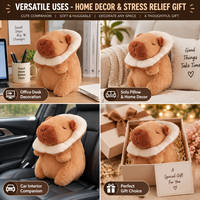 Peluche Capybara Souple 20CM avec Collier en Pain, Jouet en Peluche, Prix pour Machine d'Arcade de Centre Commercial, Stock Direct Usine