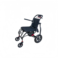 Fauteuil roulant pliable léger pour personnes handicapées avec cadre haute résistance et siège en maille respirante
