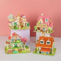 Puzzle 3D tridimensionnel en papier Château Modèle de construction Ornement Jouet éducatif Cadeau pour enfants Fabricant en stock Vente en gros