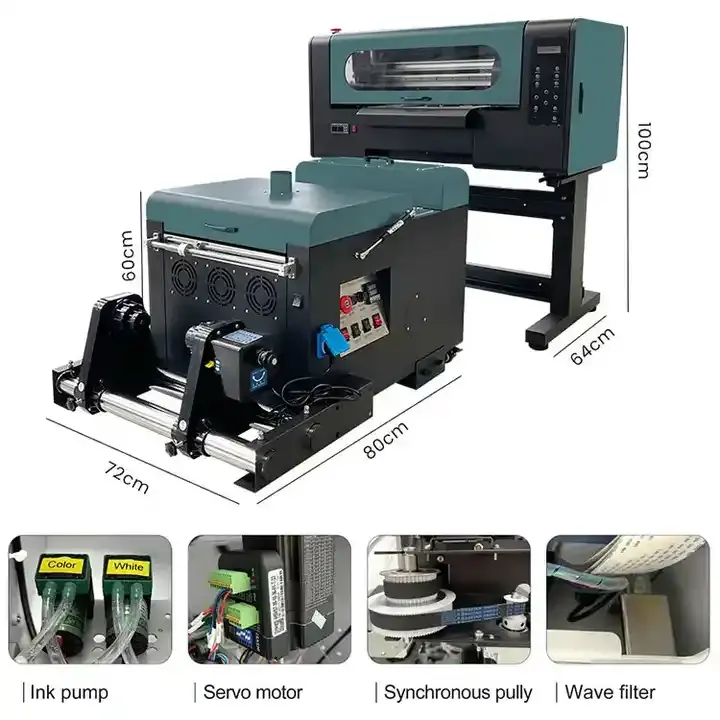 Visual-Tex envío rápido 12 pulgadas DTF impresora A3 xp600 máquina de impresión de camisetas A3 DTF impresora