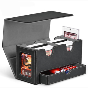 YY กล่องสำรับ TCG หนังกันน้ำใส่การ์ด200 + สองแขนพร้อมช่องผู้บัญชาการคู่ - Product Image 1