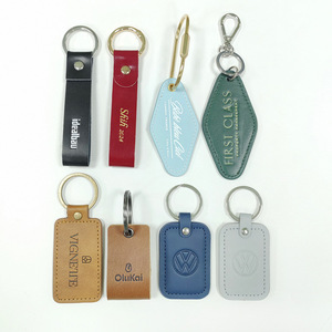Porte-clés en cuir de haute qualité, design personnalisé, durable, minimaliste, pour clés de voiture, porte-clés personnalisés, promotions, salon automobile, cadeaux d'affaires - Product Image 2