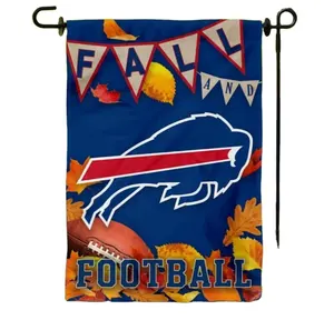 Bendera spanduk halaman taman resmi sepak bola dekoratif daun musim gugur Buffalo Bills