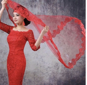 <span class=keywords><strong>Voiles</strong></span> de mariée courts rouges longs 3M <span class=keywords><strong>voiles</strong></span> de mariage cathédrale une couche <span class=keywords><strong>or</strong></span> paillettes dentelle appliques voile de mariée avec peigne - Product Image 4