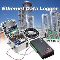 Registrador de Datos Multipunto Inalámbrico Inteligente Modbus 4G con Antena Externa para Monitoreo de Temperatura, Almacenamiento de Datos y Control de Temperatura