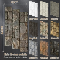 Revêtement mural extérieur en placage PU artistique, motif champignon château, léger, aspect galet culturel, nouveau matériau pour murs extérieurs et intérieurs
