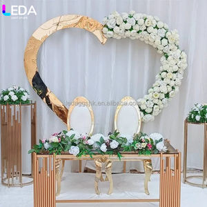 LEDA Soporte de Fondo de Acero Inoxidable Dorado Popular en Oferta para Eventos de Cumpleaños y Decoración de Bodas - Product Image 4