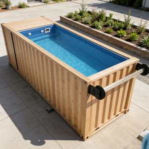 <span class=keywords><strong>Piscine</strong></span> préfabriquée hors sol en conteneur maritime <span class=keywords><strong>de</strong></span> 20 pieds, personnalisable, pour cour et balcon, pour adultes et enfants, avec pompe durable - Product Image 3