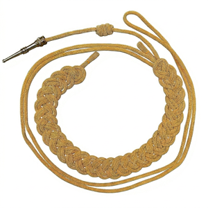 Aiguillette cérémonielle Holland Gold Matte Spitz Silver, fabriquée avec du fil d'or de qualité supérieure, finition or mat. - Product Image 1