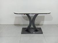 Table d'appoint longue en acier inoxydable, petite table console