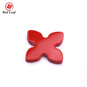 Reedleaf Jewelry Turquoise Gems wholesale Four Leaf Clover Red Synthetic Turquoise Gemstone red shell Four Leaf Clover