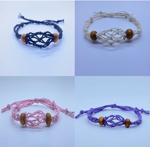 Pulseira de Macramê Vazia com Suporte para Cristal de Quartzo Bruto, Cordão de Rede para Joias DIY - Product Image 2