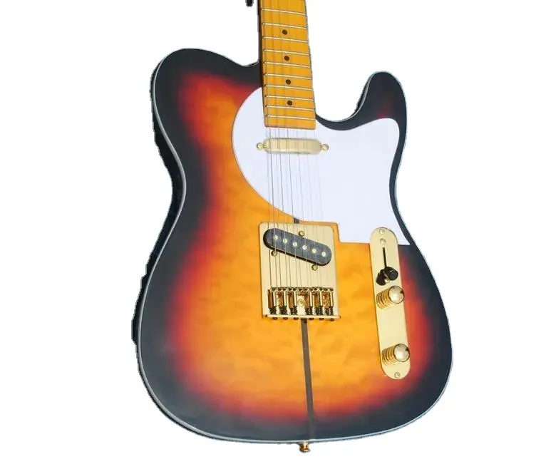 メープルの背面と側面の素材を使用して中国の工場で製造された高品質のタフドッグトーンサンバーストエレクトリックベースギター