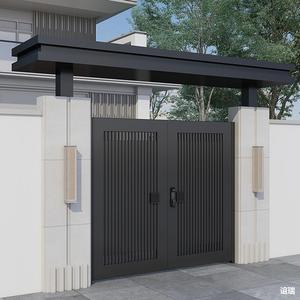 Puerta Corredera Plegable Eléctrica <span class=keywords><strong>de</strong></span> Acero Inoxidable y Aleación <span class=keywords><strong>de</strong></span> Aluminio con Puerta Doble para Patio y Valla - Product Image 1