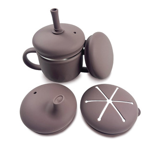 Gobelet à paille en silicone pour tout-petits, isolation à double paroi, anti-fuite, sans paille, sans bisphénol A - Product Image 6