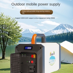 เครื่องจ่ายไฟเคลื่อนที่แบบพกพา 500W คลื่นไซน์บริสุทธิ์ พร้อมระบบ MPPT สำหรับตั้งแคมป์กลางแจ้ง สตาร์ทรถฉุกเฉิน อินเวอร์เตอร์ PV ปลั๊กพ่วงแผงโซลาร์เซลล์ UPS - Product Image 4