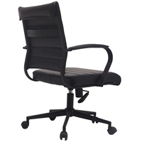 Chaise de bureau moderne en cuir côtelé à dossier bas, réglable, pivotante et réglable en hauteur, pour bureau à domicile et salle de conférence