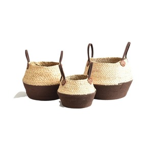 Plant-based handicrafts, straw woven decorations, straw bags, flower pots, home woven bamboo <b>baskets</b>, fresh flower <b>baskets</b>, and - Product Image 5