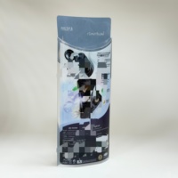 Boîte en plastique transparente verticale irrégulière personnalisée OEM ODM, emballage d'affichage RPET brillant imprimable pour cosmétiques de luxe