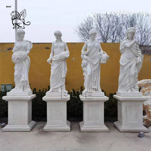 Vente directe jardin décoratif <span class=keywords><strong>dieu</strong></span> grec quatre saisons statues en marbre figure féminine sculpture en pierre MSD-249 - Product Image 4