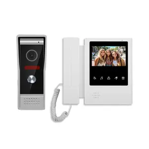 Phật sơn video cửa nhà sản xuất điện thoại giá 4 dây hệ thống analog 4.3inch màn hình Video Doorphone với thiết bị cầm tay