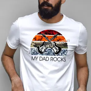 Mein Vater rockt Baby Heat Press Vinyl Transfer Eisen am ersten Vatertag Wärme übertragung gedruckt niedlichen Vatertag