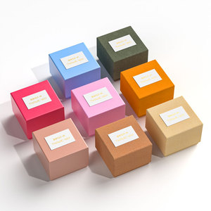 Orange 8*8*4cm Cheap Cardboard Display <strong>Boxes</strong> Small Earrings Brooch <strong>Jewelry</strong> Pink Lid <strong>Gift</strong> Necklace Storage Container - Product Image 4