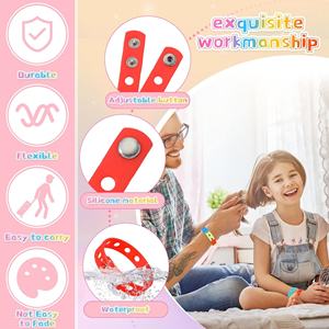 Pulseras de Silicona Ajustables de Alta Calidad al por Mayor, Pulseras Coloridas con Orificios para Natación - Product Image 2