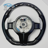 Volant en fibre de carbone pour BMW G20 G30 Série G, cuir perforé, logo rouge, surpiqûres rouges, personnalisation sportive