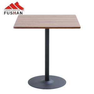 Gran oferta de muebles de restaurante de diseño moderno, mesas de comedor, mesa de centro cuadrada de madera con Base de Metal, mesa de comedor para cafetería - Product Image 1