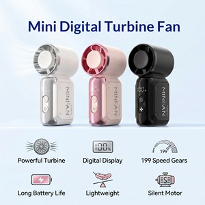 <span class=keywords><strong>Ventilateur</strong></span> portable rechargeable de haute qualité en gros, 199 vitesses, 400 mAh, mini <span class=keywords><strong>ventilateur</strong></span> à main avec affichage LED, <span class=keywords><strong>pliable</strong></span> et réfrigérant - Product Image 5