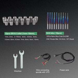 Kit de Motor de Husillo Refrigerado por Aire de Alto Rendimiento ER16 de 1.5KW, 80mm, 24000 RPM para Trabajos en Madera, con VFD y Accesorios para Router CNC - Product Image 6