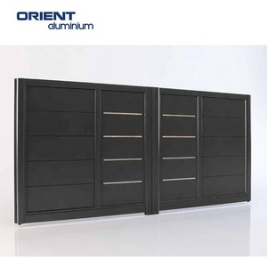 Nhôm Đu Hiện Đại Cửa Nhà Cửa Nướng Thiết Kế Thiết Kế Cổng Cho Tường Hợp Chất Với Động Cơ Điện - Product Image 2