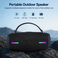 Enceinte de karaoké portable SING-E ZQS-L38, enceinte Bluetooth haute puissance, lumière RGB colorée, caisson de basses sans fil, lumière RGB