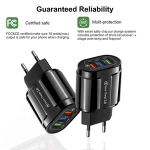 Giá Rẻ Giá 5V 3.1A phổ Travel Adapter QC3.0 18W USB tường sạc với 3USB cổng anh EU chúng tôi điện thoại di động sạc - Product Image 6