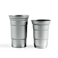 Gobelet en aluminium recyclable avec logo personnalisé Gobelet en métal froid réutilisable pour le camping en plein air l'utilisation de la fête de la bière
