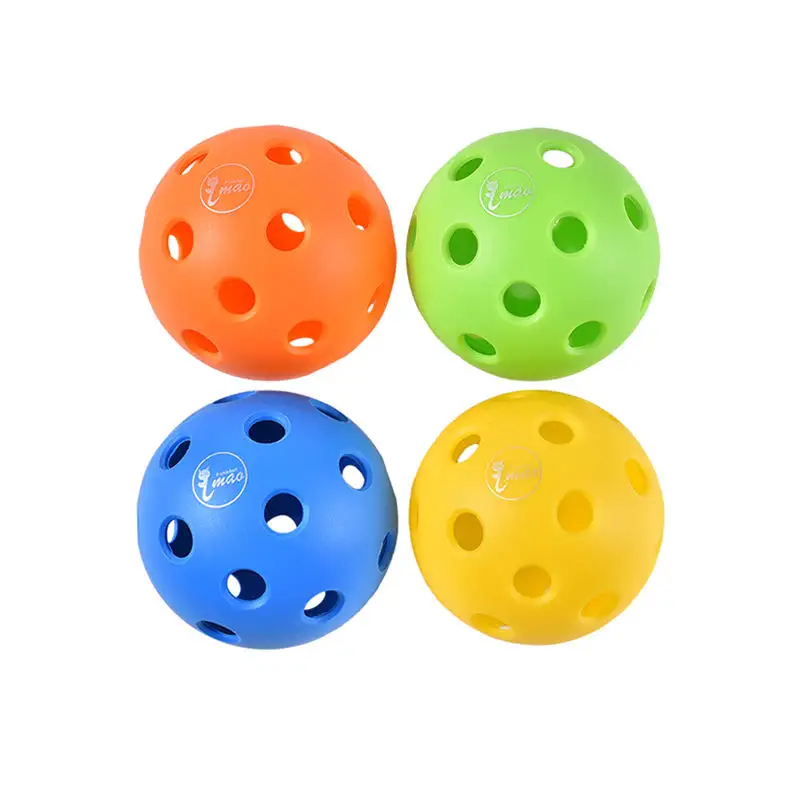 中国メーカーUSAPA標準ピックルボールボール屋内用26穴オレンジピックルボール4ボールピックルボールセット