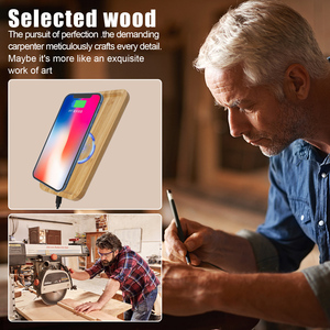 <span class=keywords><strong>Cargador</strong></span> inalámbrico magnético de madera, almohadilla de carga inalámbrica portátil de 15W <span class=keywords><strong>para</strong></span> Iphone 13 Pro Max, <span class=keywords><strong>Samsung</strong></span> S21 - Product Image 4