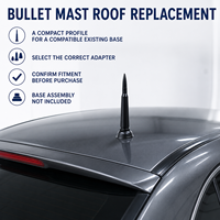Universal Car Antenna Kit One Car Antenna Mast Kit, Multiple Thread Options Black Bullet Profile for Replacement Work