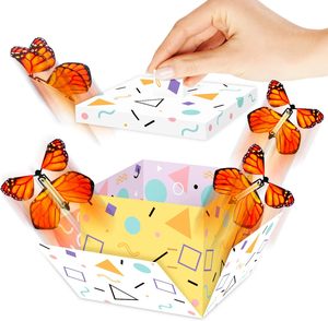 Boîte à bijoux de Noël personnalisée de luxe, boîte à surprise avec des papillons volants, boîte cadeau pour emballer des gâteaux - Product Image 1