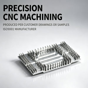 Dissipateur thermique à ailettes en aluminium usiné CNC de précision sur mesure, dissipateur thermique haute densité usiné CNC OEM pour électronique haute puissance - Product Image 1