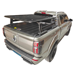 Couvercle de tonneau en alliage d'aluminium étanche rétractable manuel Lumières LED Finition noire mate Smart Anti-Pinch <span class=keywords><strong>Tech</strong></span> pour canon GWM - Product Image 2