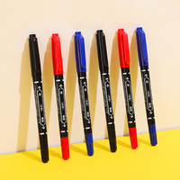 Marqueur permanent à double pointe personnalisé X1024-1, pointe fine à base d'huile, pointes de stylo à pointe fine de 0,5 mm avec logo personnalisé