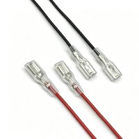 Kabel Harness Terminal Spade 4.8mm Pre-crimped dengan Konektor Spade dan Penutup Isolasi Transparan untuk Kelistrikan Otomotif