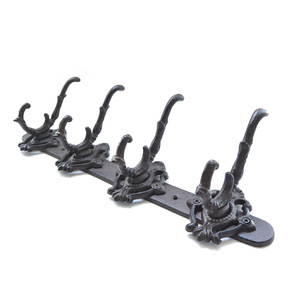 Heavy Duty Antique Cast Iron Victorian Style <strong>Coat</strong> <strong>Hook</strong> <strong>Individual</strong> 'S' Shaped <strong>Hooks</strong> That Give 8 <strong>Individual</strong> Hanging Positions. - Product Image 4