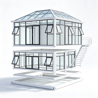 Contenedor de Envío Moderno de Aleación de Aluminio Blanco 2026 con Oficina Prefabricada de Doble Planta y Terraza Exterior para Villa